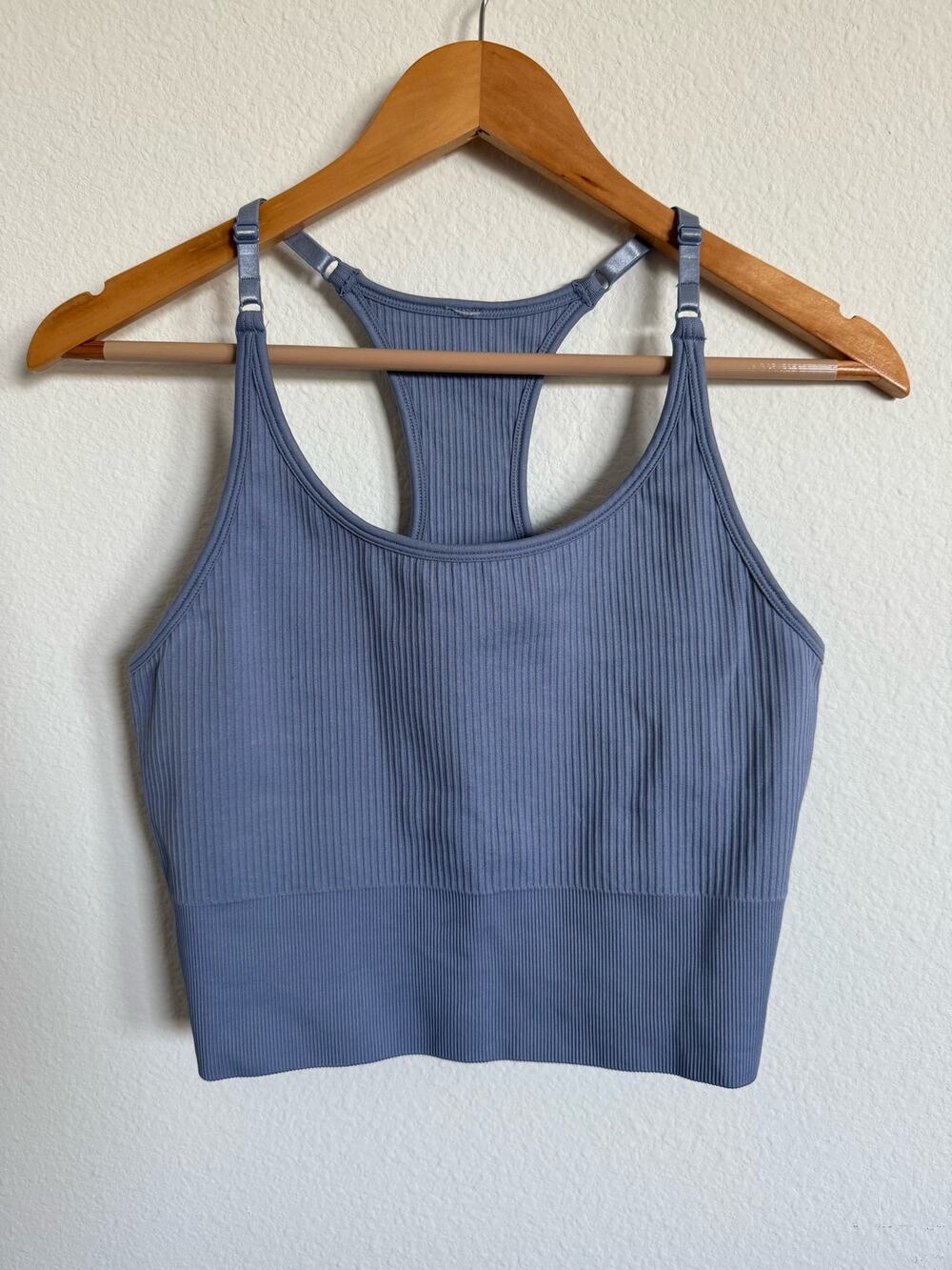 Balance Athletica Seamless Racerback cropped ribbed workout top-  size Large